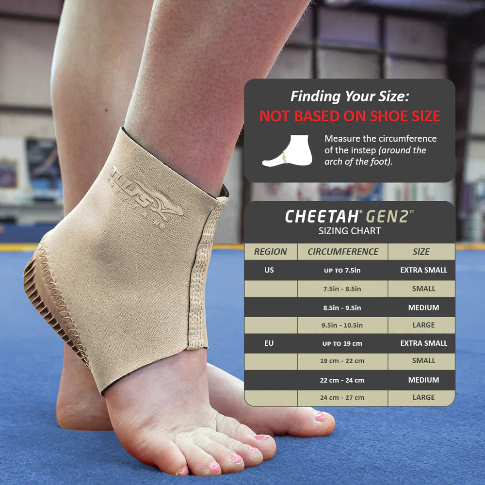 Tuli's Cheetah Gen2 FIG Compliant - Fitted Neoprene Ankle Support with Heel Cup