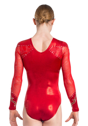Ervy Mila Long Sleeved Leotard (Red)