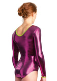 Ervy Nadja Long Sleeved Leotard (Aubergine and Kiwi)