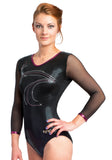 Ervy Charlet 3/4 Sleeved Leotard (Black)