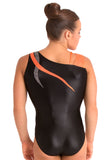 Ervy Flame Leotard (Black and Orange) 