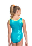 Ervy Fergie Leotard (Caribbean Blue and Neon Green)