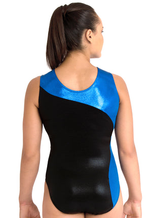 Ervy Oceana Leotard (Royal Blue, Black, Silver and Caribbean Blue)