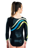 Ervy Ballada 3/4 Sleeved Leotard (Black)