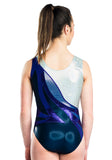 Ervy Celebria Leotard (Ink Blue, Violet and Silver)