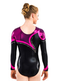 Ervy Talea Long Sleeved Leotard (Black, Aubergine and Party Pink)