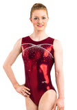 Ervy Mirka Leotard (Bordeaux and White)