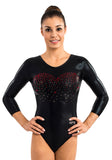 Ervy Felina 3/4 Sleeved Leotard (Black)