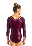 Ervy Zaina Long Sleeved Leotard (Dark Amethyst and Altrosa)