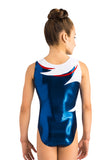 Ervy Arvenn Leotard (Marine Blue, White and Light Red)