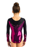 Ervy Eclip Long Sleeved Leotard (Aubergine and Black)