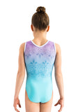 Ervy Ilka Sleeveless Leotard (Aqua Blue and Lilac Ombre Print)