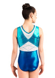 Ervy Judika Leotard (Ombre Caribbean Blue and White)