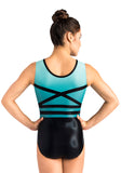 Ervy Kyra Leotard (Black, Petrol and Mint Ombre)