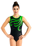 Ervy Vika Leotard (Black and Neon Green)