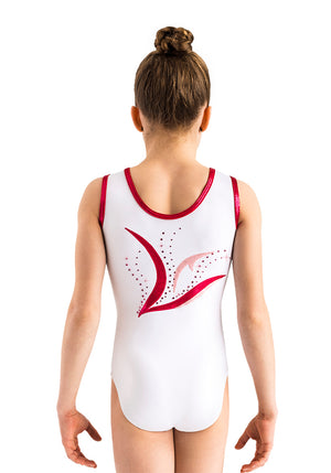 Ervy Greer Leotard (White, Pomegranate and Bubblegum Pink)
