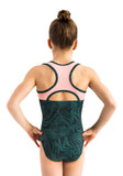 Ervy Sinikka Leotard (Rose with Green Jungle Print)