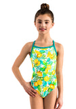 Ervy Limeria Leotard (Emerald with Lemon Tree Print)