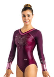 Ervy Zaina Long Sleeved Leotard (Dark Amethyst and Altrosa)