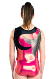 Ervy Hiroko Leotard (Lipstick Pink, Black and Graphite)