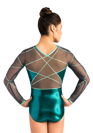 Ervy Dunja Leotard (Petrol, Graphite and Mint)