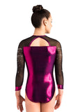 Ervy Fenella Leotard (Aubergine and Black)