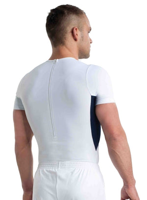 Ervy Colin Leotard (White and Navy Blue)