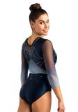 Ervy Judika 3/4 Sleeved Leotard (Ink & Light Blue Ombre)