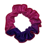 Ervy Classic Lack Shine Hair Scrunchie (Pink and Purple)