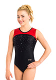 Ervy Sherata Leotard (Black and Light Red)