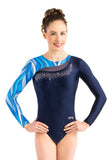 Ervy Vesna Long Sleeved Leotard (Ink, Aqua and Skin)