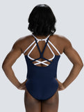 GK Simone Biles Pinstripe Rib Tank Leotard