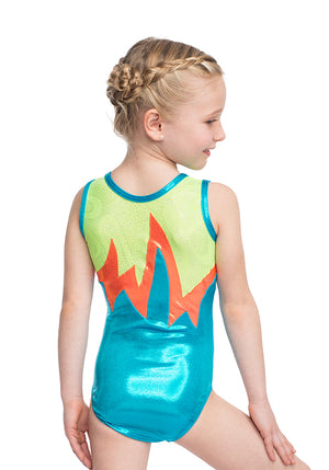 Ervy Sienna Leotard (Caribbean Blue, Orange, Neon Green and Silver)