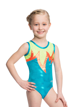Ervy Sienna Leotard (Caribbean Blue, Orange, Neon Green and Silver)