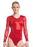 Ervy Mila Long Sleeved Leotard (Red) 