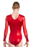 Ervy Mila Long Sleeved Leotard (Red) 