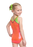 Ervy Addison Leotard (Grapefruit, Kiwi and Graphite)