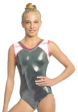 Ervy Addison Leotard (Graphite, White and Lipstick Pink)