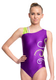 Ervy Hailey Leotard (Purple and Kiwi) 