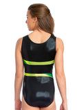 Ervy Jewell Leotard (Black and Green)