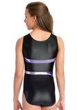 Ervy Jewell Leotard (Black and Lilac) 