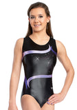 Ervy Jewell Leotard (Black and Lilac) 