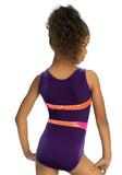 Ervy Jewell Leotard (Purple, Orange and Party Pink)