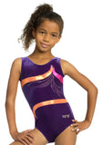 Ervy Jewell Leotard (Purple, Orange and Party Pink)