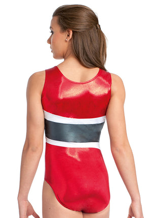 Ervy Lara Leotard (Red, Graphite and White) 