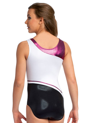 Ervy Diamond Leotard (Black, Black Cherry and White)