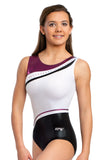 Ervy Diamond Leotard (Black, Black Cherry and White)