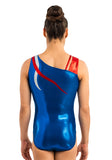 Ervy Flame Leotard (Royal Blue, Light Red and Silver)