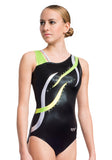 Ervy Flame Leotard (Black and Green)