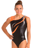 Ervy Flame Leotard (Black and Orange) 